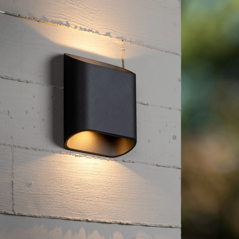 LED-Außenwandleuchte Atila 2-flammig dimmbar IP65 500lm Schwarz