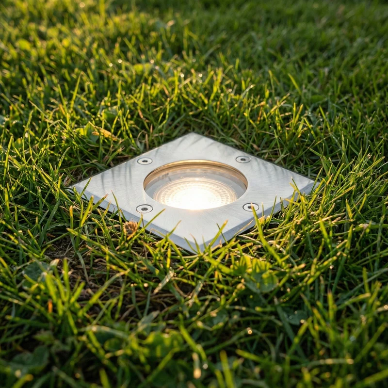 LED-Bodenstrahler GU10 quadratisch | Athen | Edelstahl | IP67