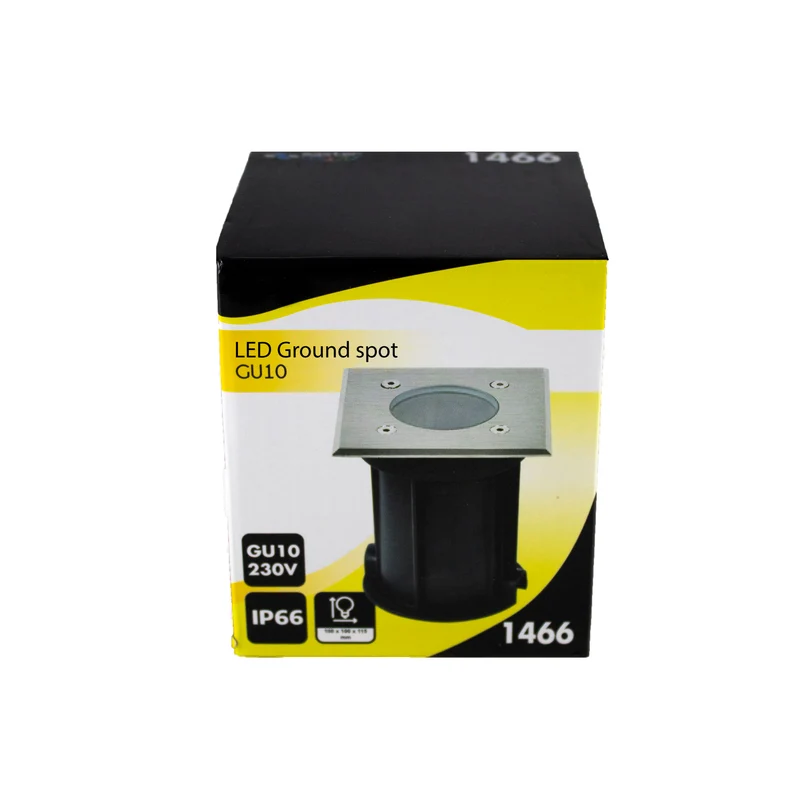 LED-Bodenstrahler GU10 quadratisch | Athen | Edelstahl | IP67