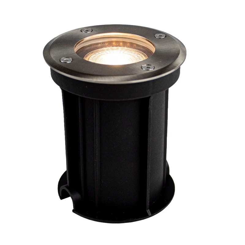 LED Bodenstrahler GU10 rund | Rhodos | Edelstahl | IP66