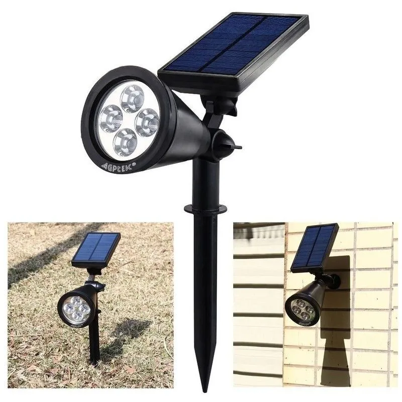 Solar-Bodenstrahler 2 Watt mit Erdspieß – 6000K Tageslichtweiß