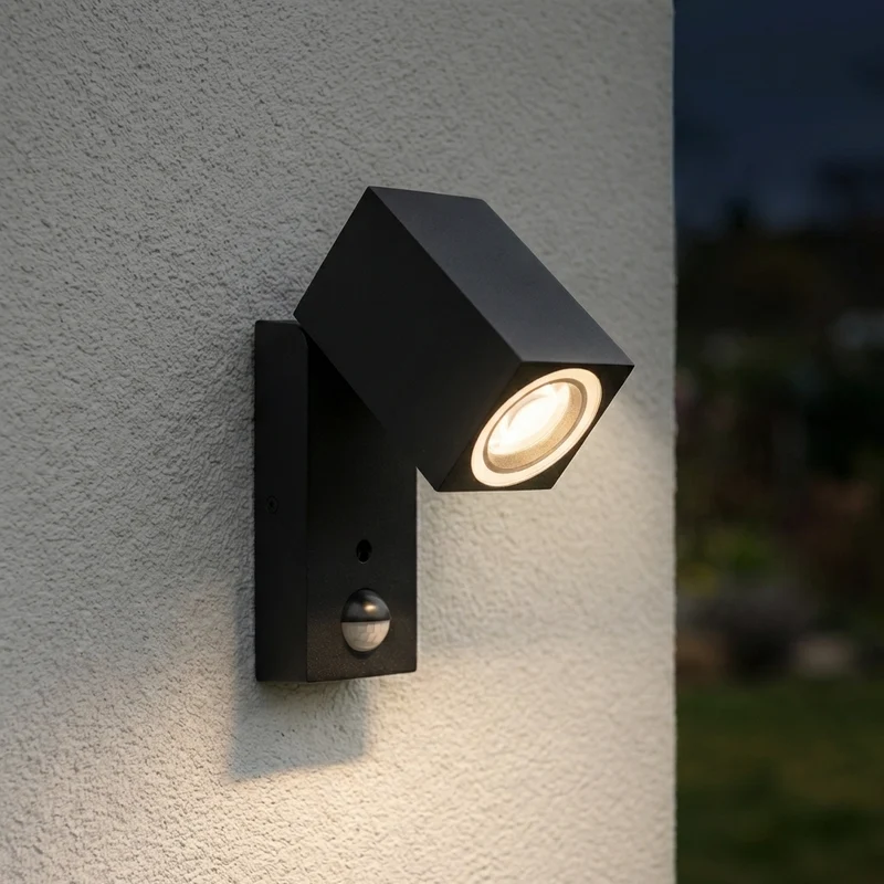 LED neigbare Wandleuchte mit Sensor | GU10-Fassung | IP44