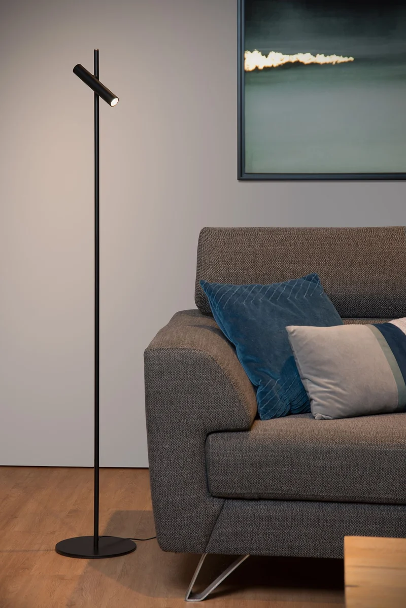 LED-Lese-Stehleuchte Philon drehbar mit Touchdimmer