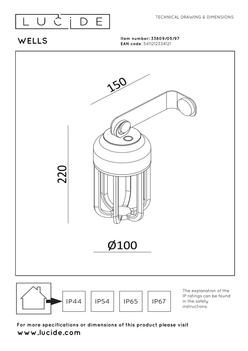 LED-Außenwandleuchte Wells mit Akku CCT dimmbar IP54