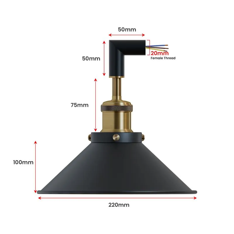 Conduit Lighting L- und T-Verbinder mit E27-Armhalterung ~3239