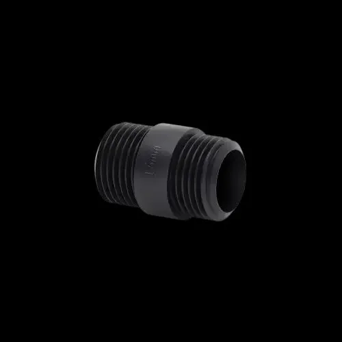 Schwarz Stahl Standard Gewinde Verbinder für Rohrrohr 16mm Außengewinde ~3237