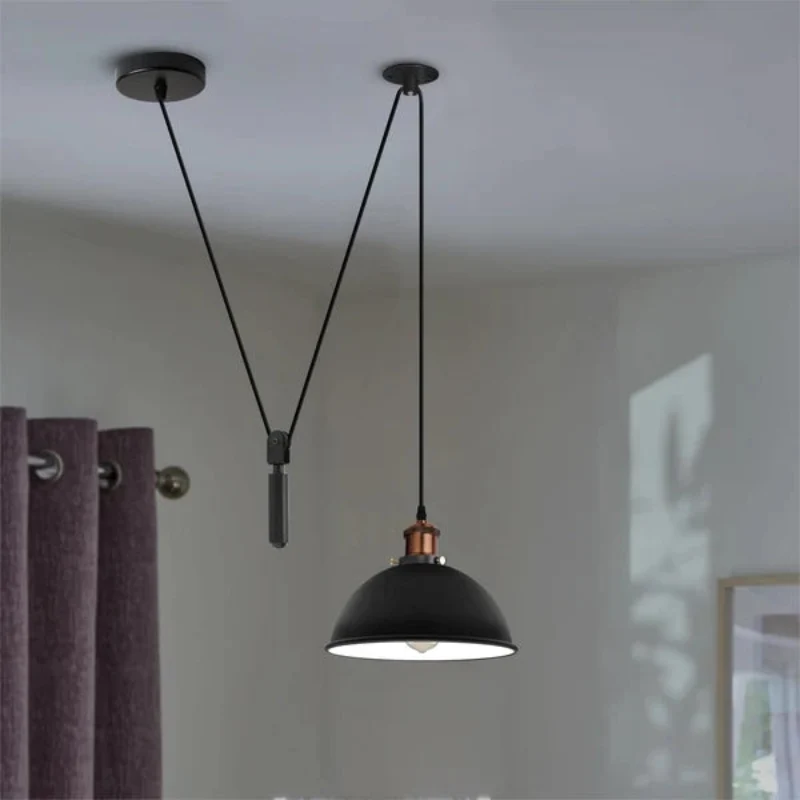Vintage Pendelleuchte Flaschenzug Höhenverstellbare ~3282