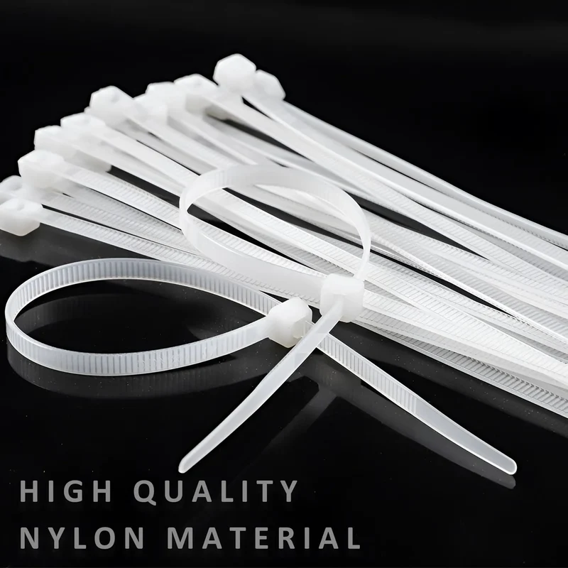 Hochwertige Nylon-Kabelbinder Befestigung Selbstsichernd weiß ~3275