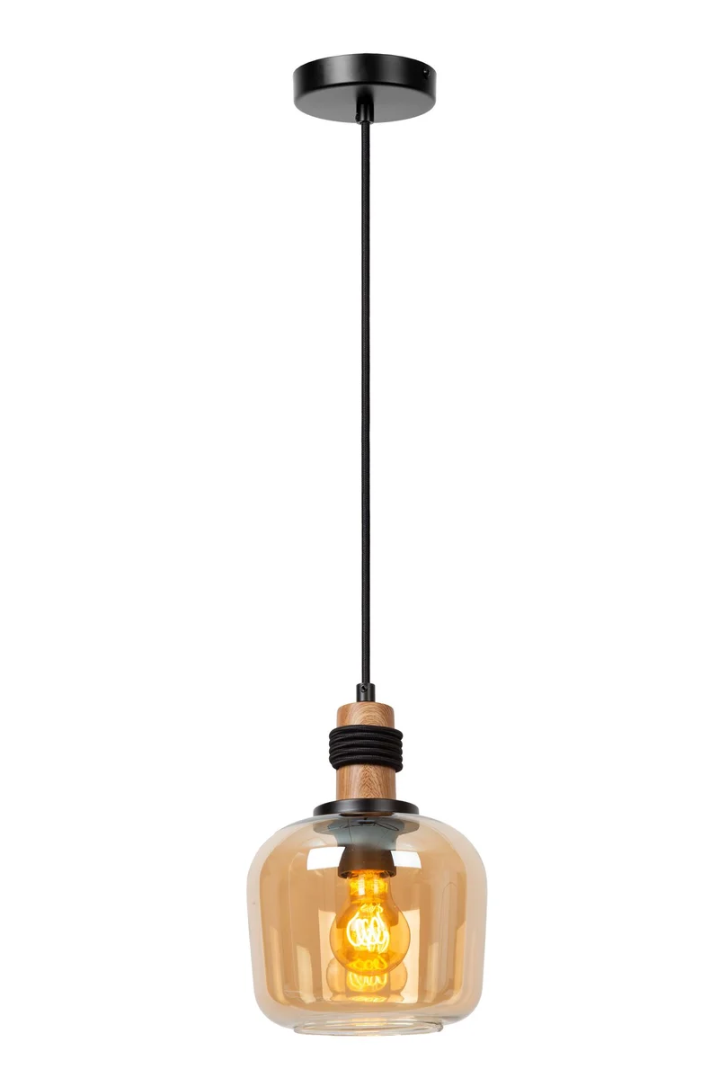 Pendelleuchte Ilona Glas Ø 18cm Amber