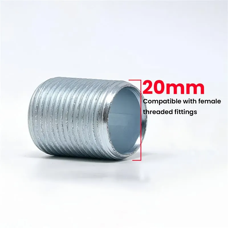 Stahlverbinder 20mm | Rohrverschraubung für DIY Industrial lampe ~3225
