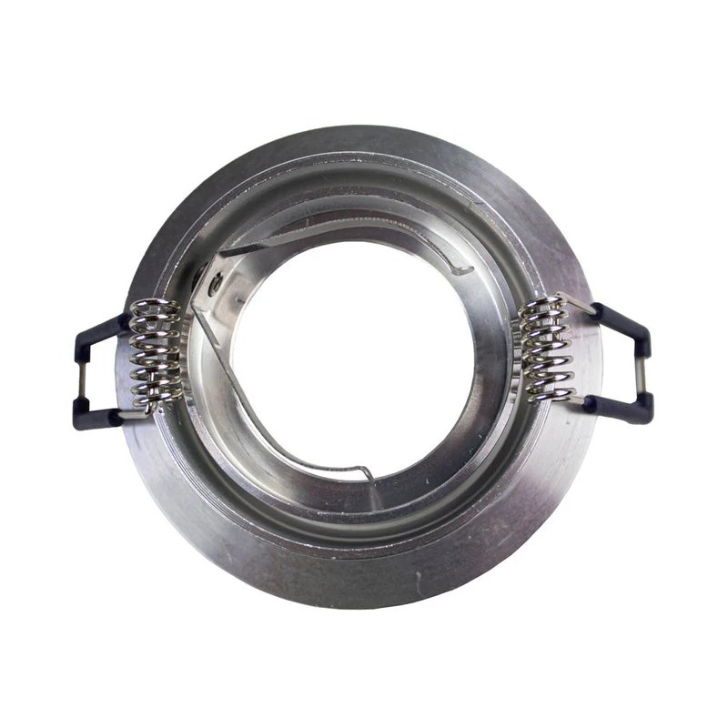 Silberne Spotleuchte Ø73mm | Vertieft | Neigbar | Single | Runden.