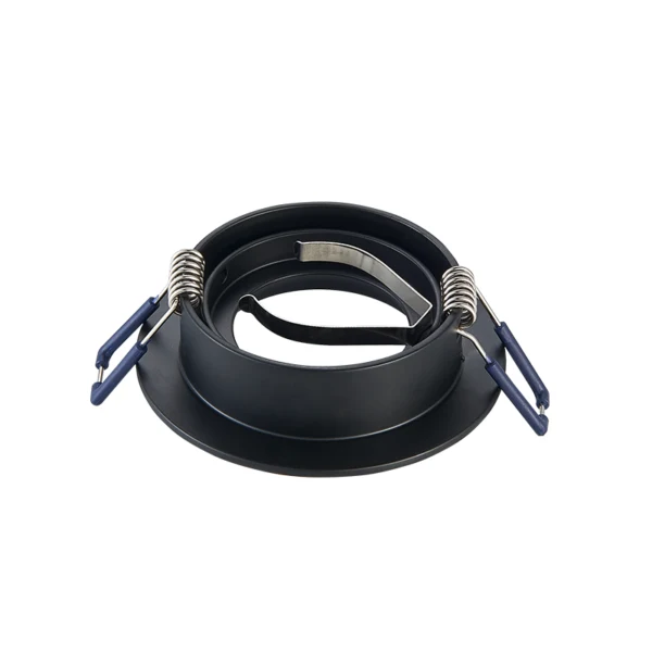 Schwarze Spotleuchte Ø73mm | Vertieft | Neigbar | Single | runden