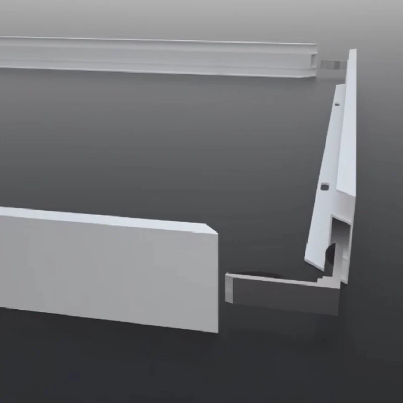 Aufputzrahmen | Klicksystem für LED-Panel mit Hintergrundbeleuchtung | 595x595mm | Weiß