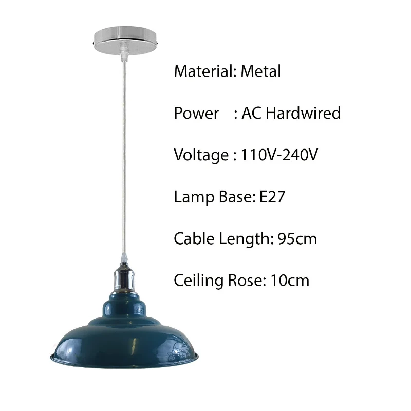 LEDSone Pendelleuchten-Set Retro Metall E27 Ø32cm ~3280