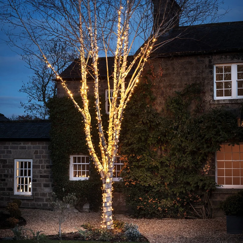 Pro Connect IP67, 15m 150er LED Lichterkette warmweiß koppelbar schwarzes Kabel