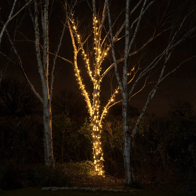 Pro Connect IP67, 15m 150er LED Lichterkette warmweiß koppelbar schwarzes Kabel