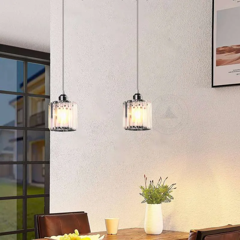 LEDSONE Moderne Kristall-Pendelleuchte E27 | K9 Glas ~3217