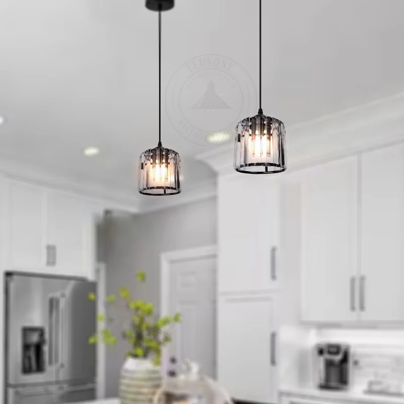 LEDSONE Moderne Kristall-Pendelleuchte E27 | K9 Glas ~3217