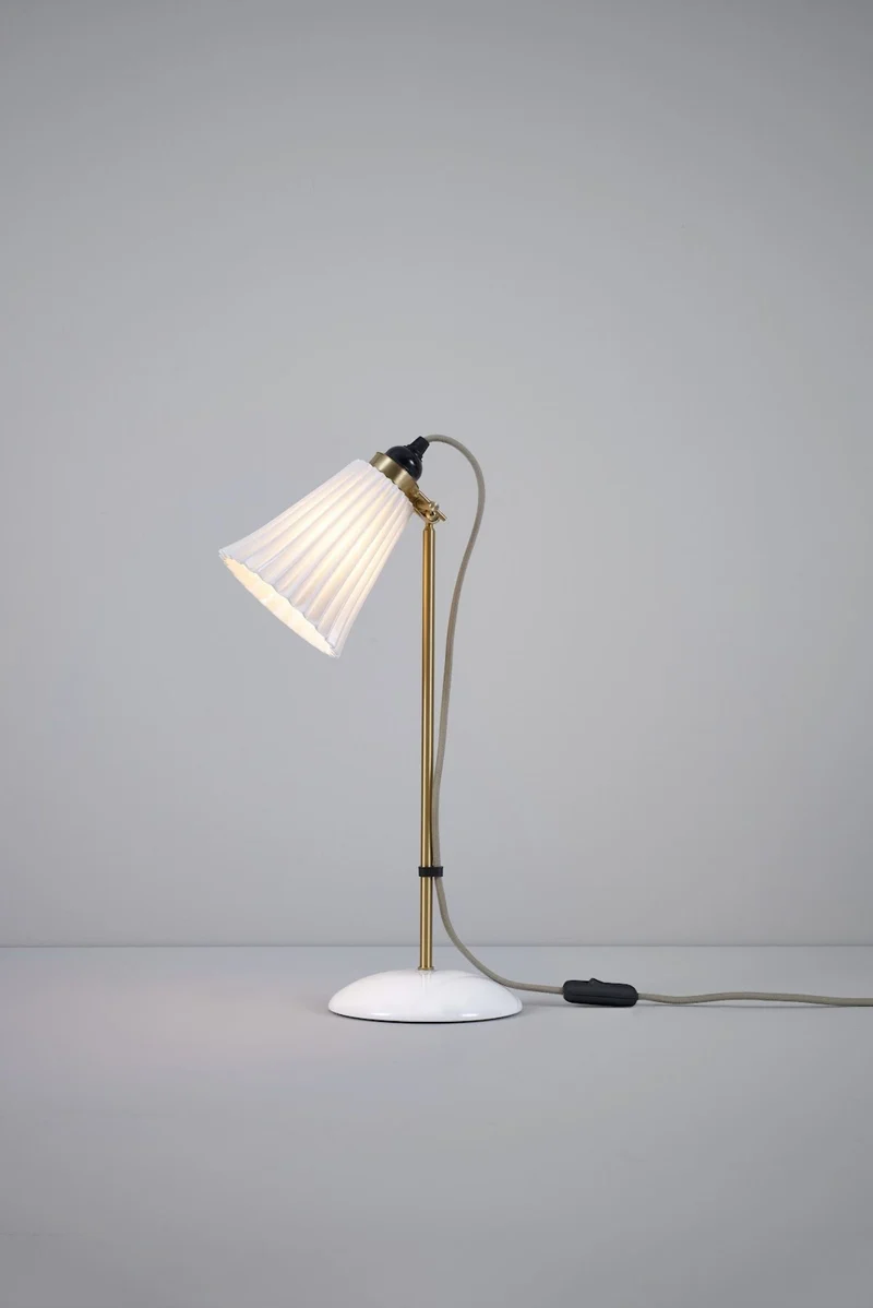 Hector Pleat Medium Table Light, Brass
