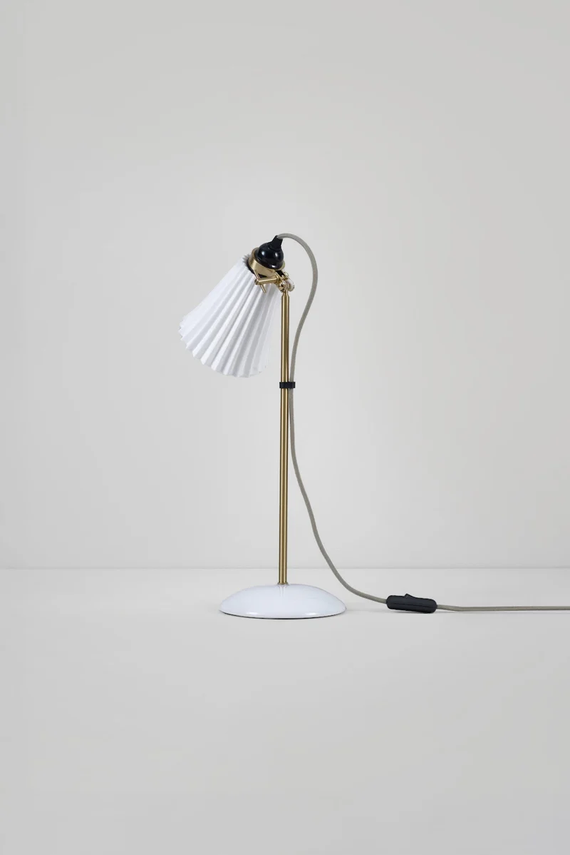 Hector Pleat Medium Table Light, Brass