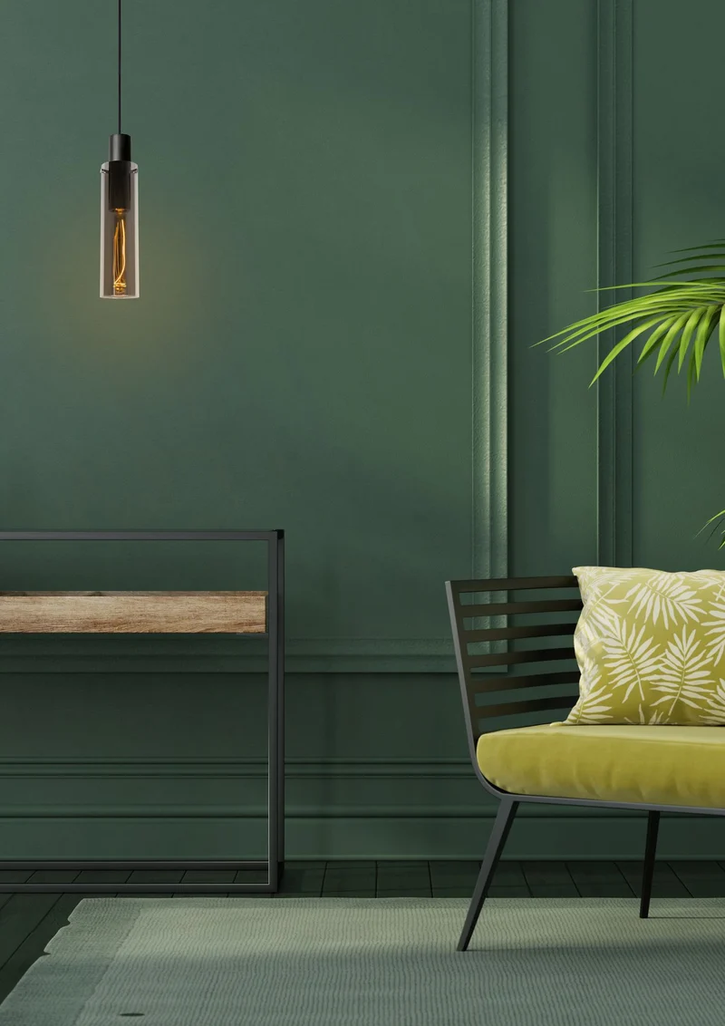 Pendelleuchte Orlando Glas Rauchgrau höhenverstellbar dimmbar 172cm
