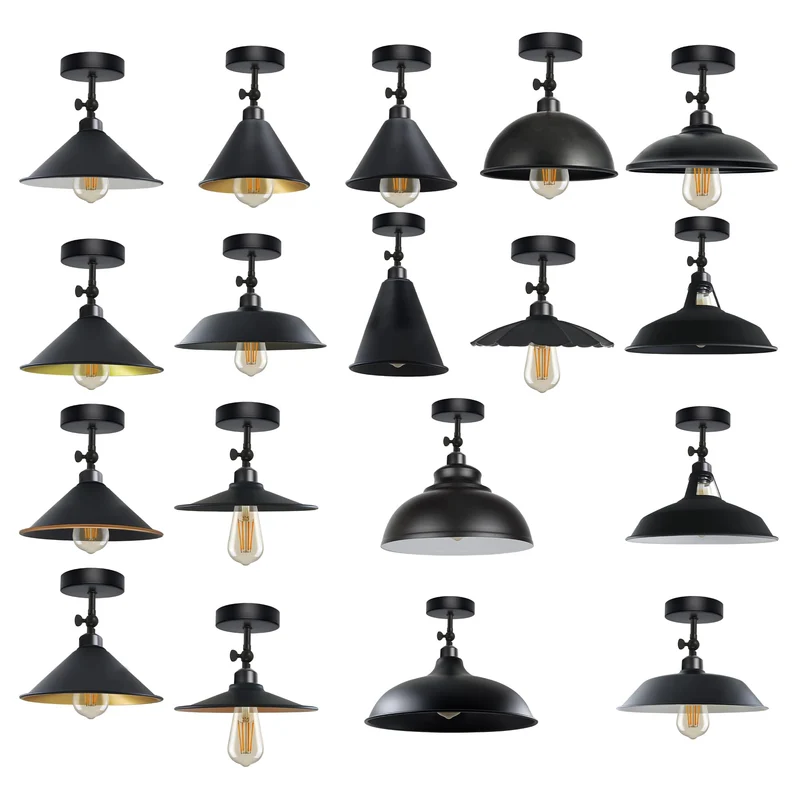 Schwarze Deckenleuchten verstellbar Vintage Deckenlampe~3259