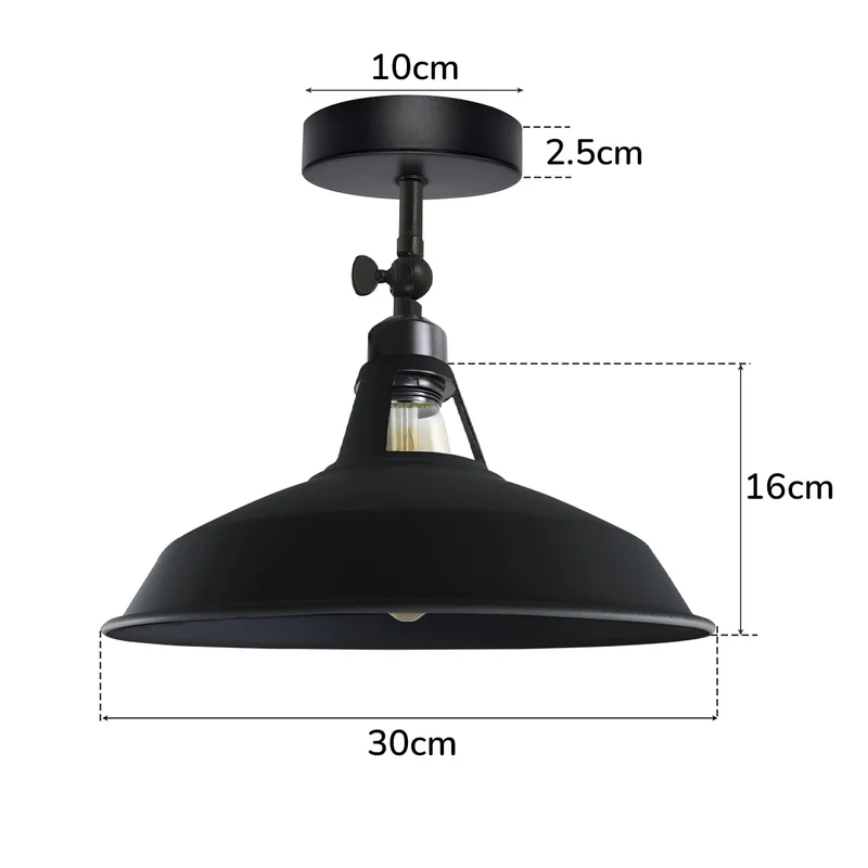 Schwarze Deckenleuchten verstellbar Vintage Deckenlampe~3259