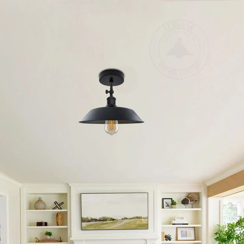 Schwarze Deckenleuchten verstellbar Vintage Deckenlampe~3259