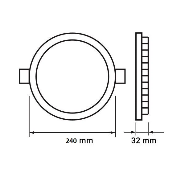 LED-Einbaustrahler rund | 24W | Ø225mm | CCT – 3 Lichtfarben