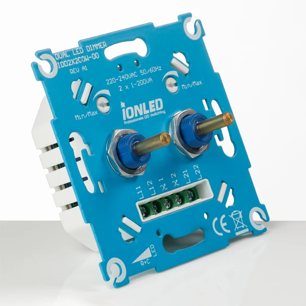DUO Universal-LED-Dimmer 2x 200W | Phase-Off/On-Schneiden – Pro-Serie