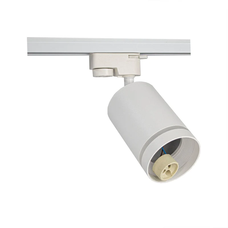 LED 1-Phasen-Schienenstrahler mit GU10-Fassung | Weiß mit Ring