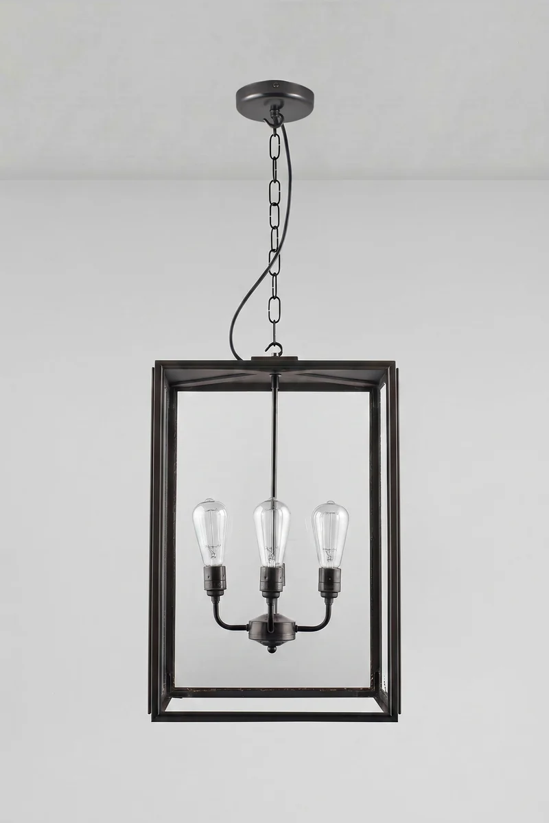 Extra Large Square Pendant, Closed Top