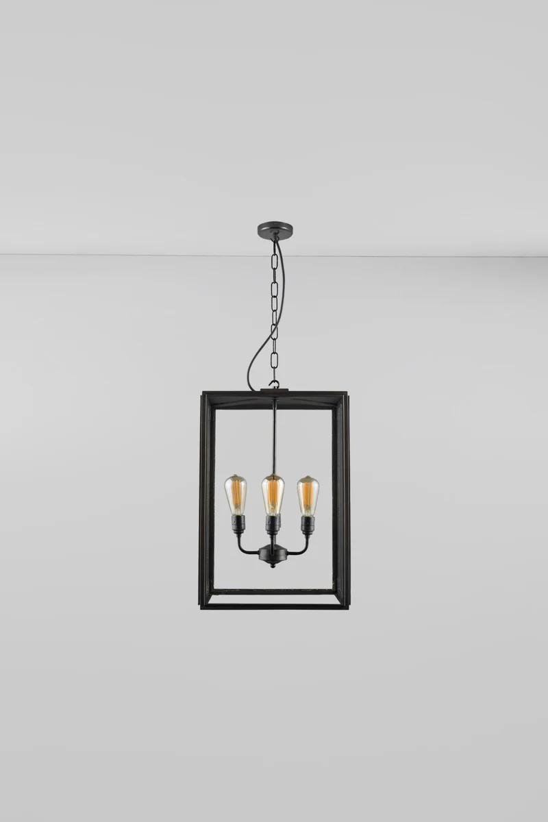 Extra Large Square Pendant, Closed Top