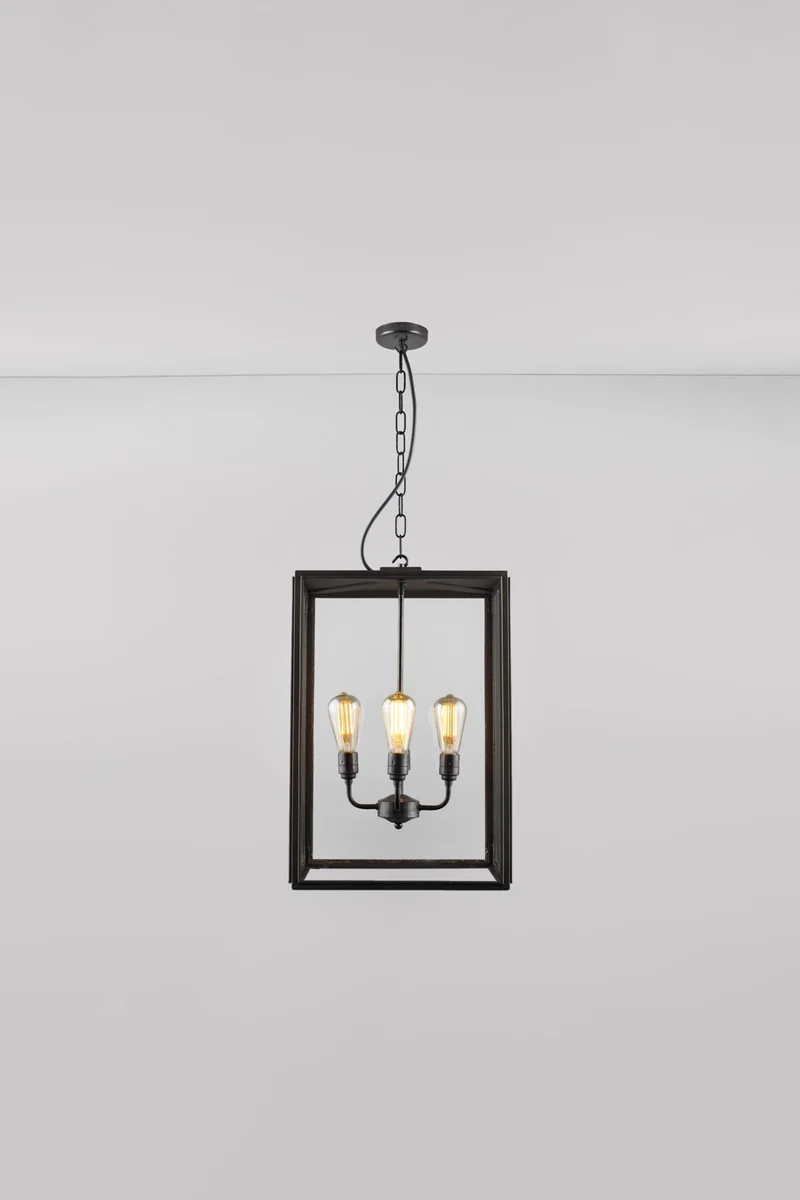 Extra Large Square Pendant, Closed Top