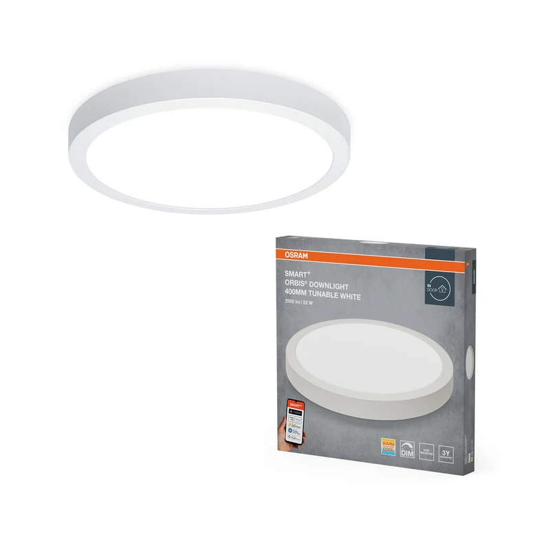 OSRAM Matter SMART+ SURFACE DOWNLIGHT TW / 22 W, 220…240 V, Tunable White, 3000…6500 K