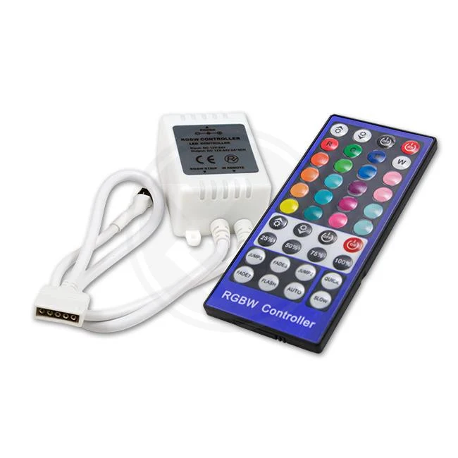 RGB + Warmweiß 8A LED-Streifen-Controller | inklusive IR-Fernbedienung