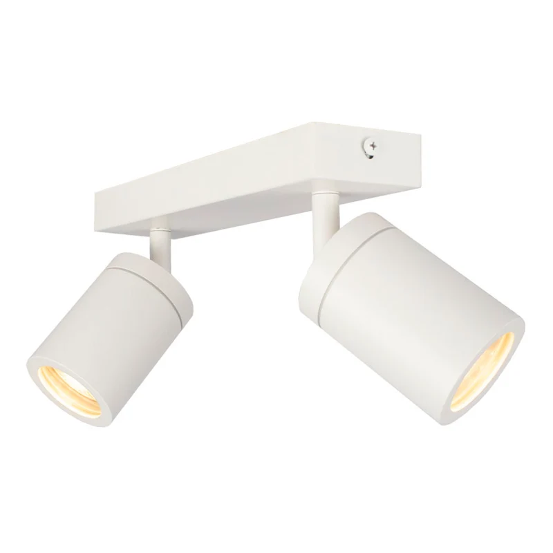 Badezimmer-Deckenstrahler | doppelt | Weiß | IP44 | GU10-Fassung