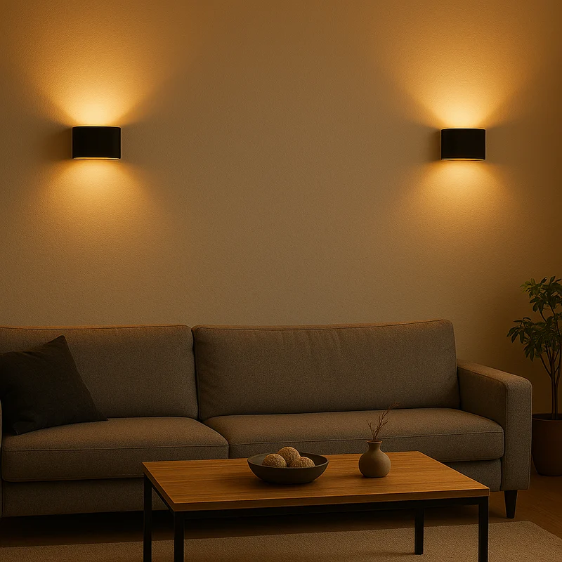 LED Wandleuchte Oval schwarz Tobias | Rund | G9-Fassung