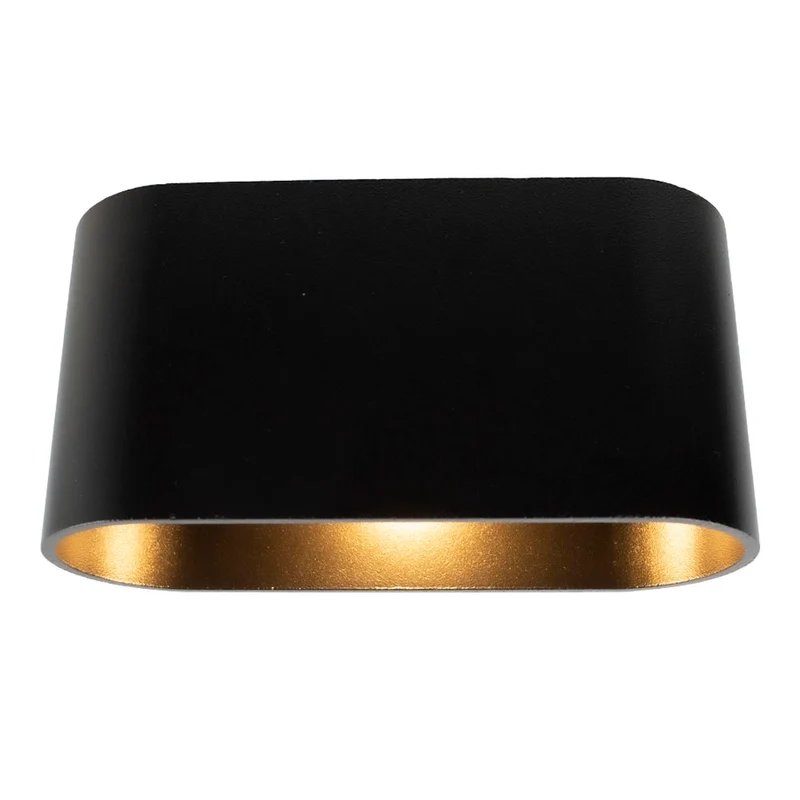 LED Wandleuchte Oval schwarz Tobias | Rund | G9-Fassung