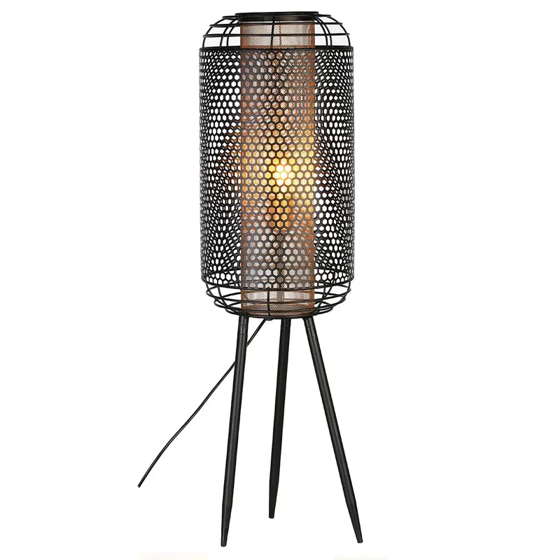 Stehleuchte – Schwarzes Metall, Schlanke Silhouette, Industrial Stil, 93 cm - Industrial | Gilde