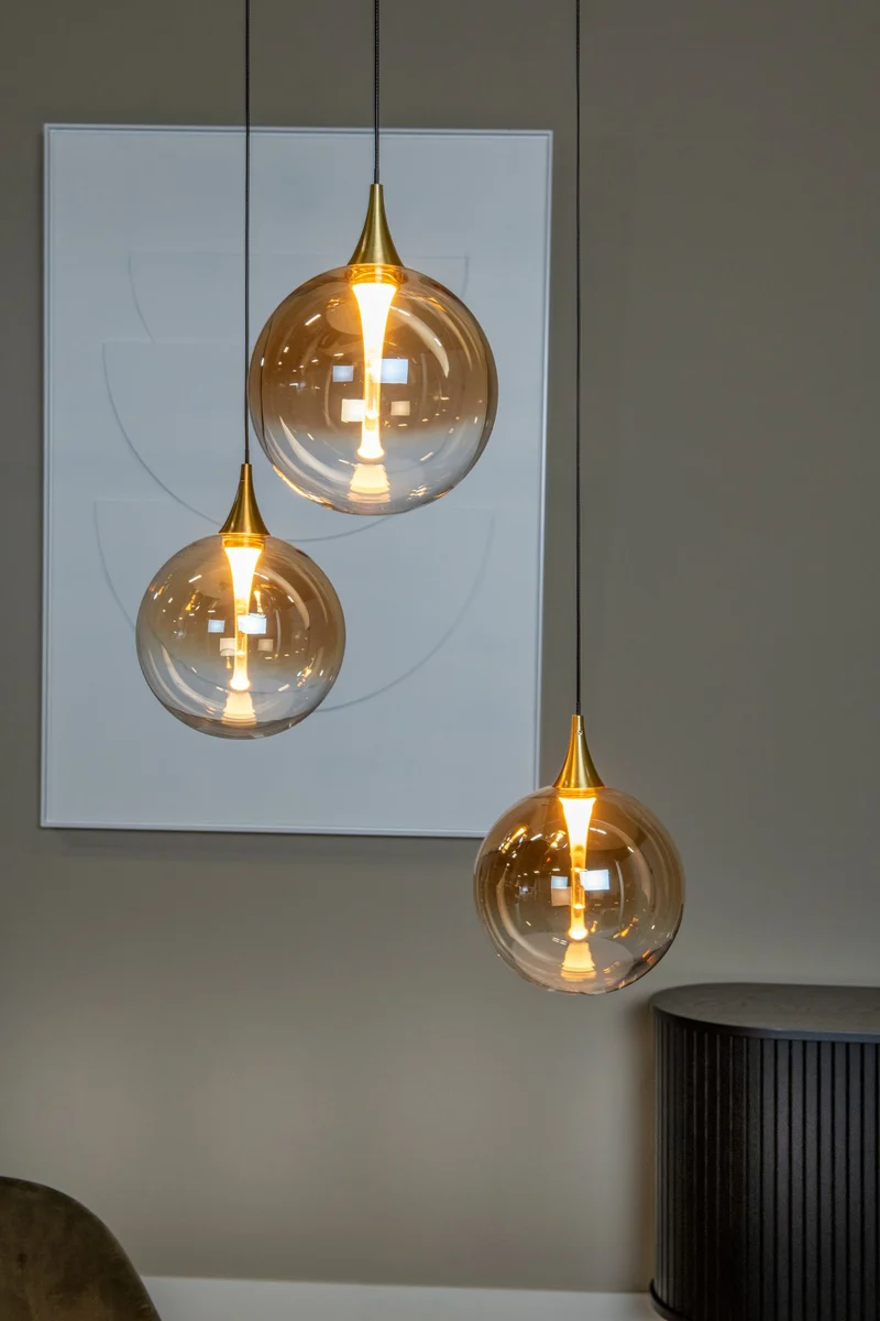 LED-Pendelleuchte Gisela 3-flammig dimmbar