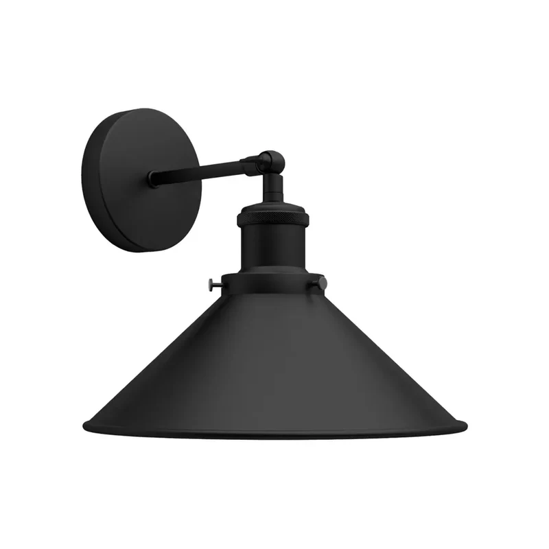 Vintage Industrielle Wandleuchte schwarz – Ø22cm~3125