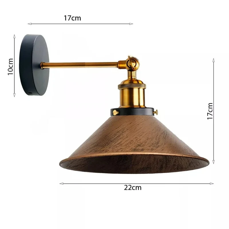 LED-Wandleuchten innen gebürstetes Kupfer, 1-flammig~3122