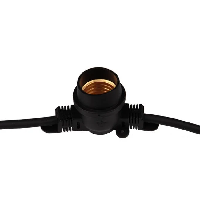 Stiftkabel 10 Meter - für alle E27 LED-Lampen | 10x E27 Fassung