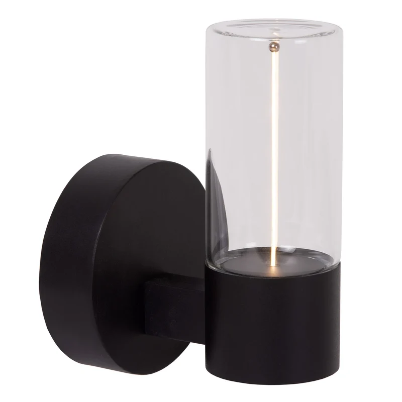 LED-Außenwandleuchte Filani IP54 mit Glasschirm Breite 12,3cm