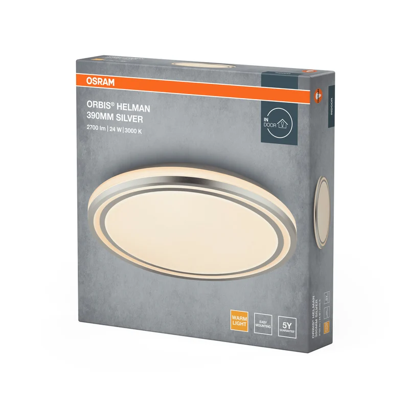 OSRAM ORBIS Helman Deckenleuchte 24W 1500lm weiß/silber