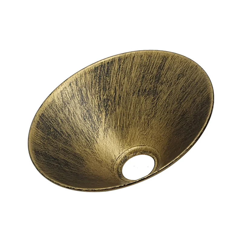 Industrielle Metallwandleuchte – Lampenschirm im Vintage-Stil mit reduzierter Platte~3426