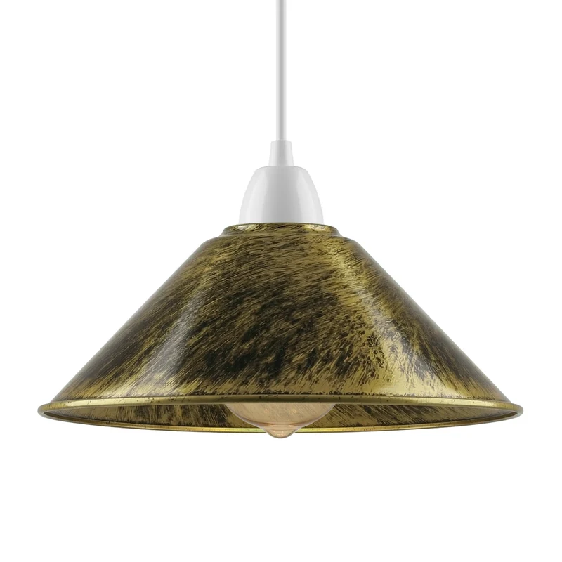 Industrielle Metallwandleuchte – Lampenschirm im Vintage-Stil mit reduzierter Platte~3426