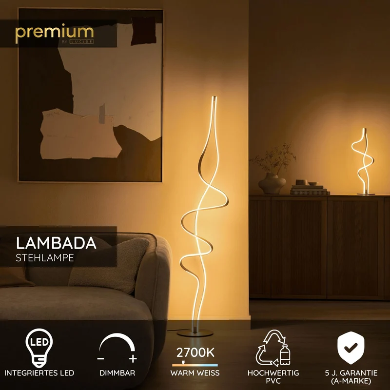 LED-Stehleuchte Lambada dimmbar