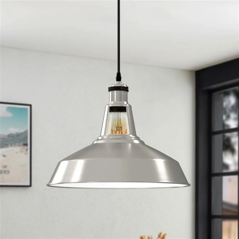 Retro Decke Lampenschirme Easy Fit Lampenschirme für Schlafzimmer Küche Chrom Farbe~2931